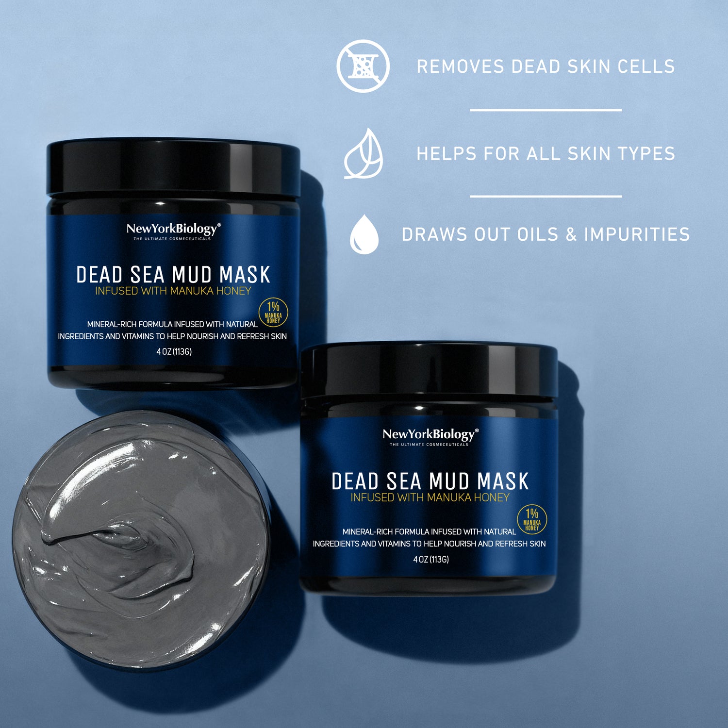 Dead Sea Mud Mask with Manuka Honey - 4 oz