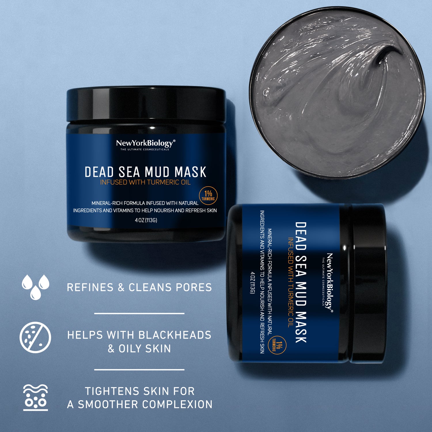 Dead Sea Mud Mask with Turmeric Oil - 4 oz