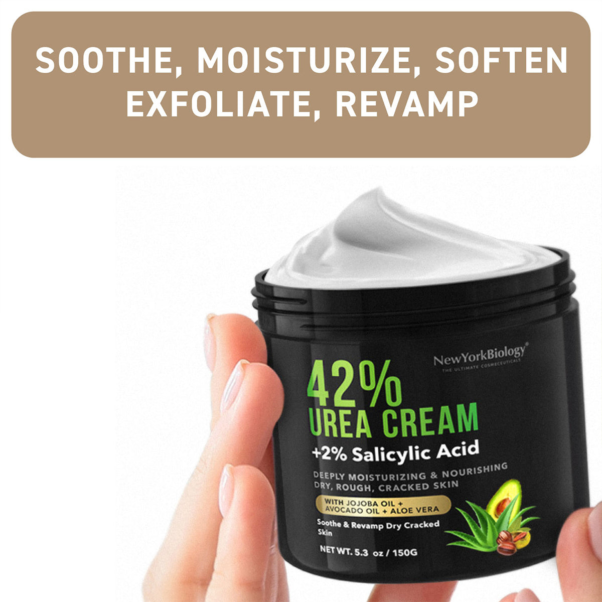 42% Urea Cream +2% Salicylic Acid for Dry, Cracked Skin - 5.3 oz