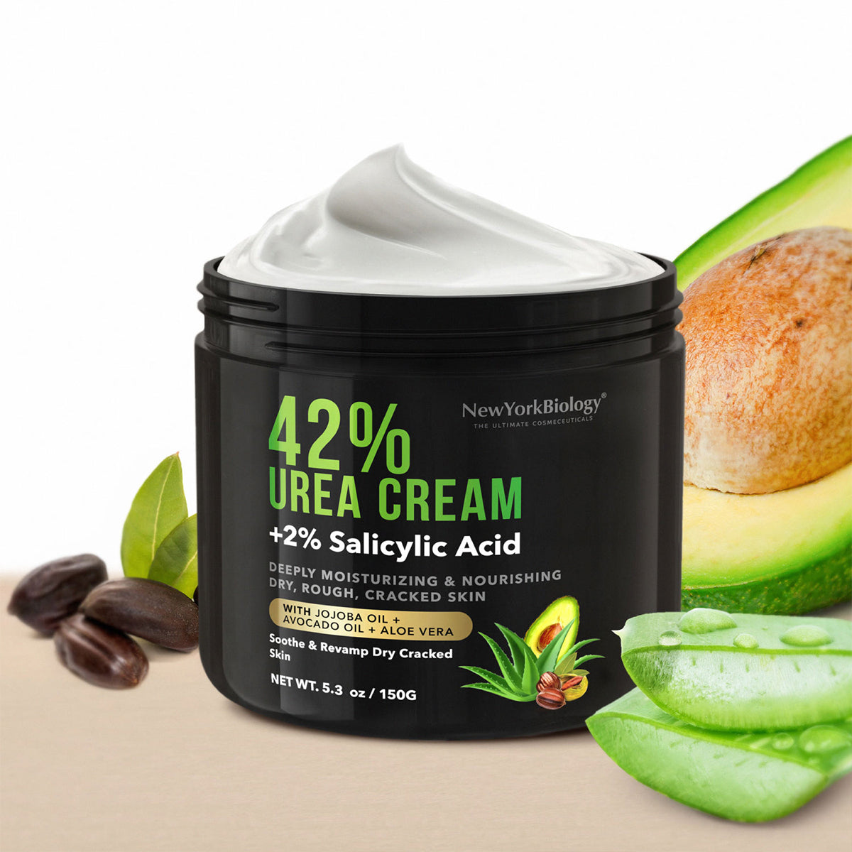 42% Urea Cream +2% Salicylic Acid for Dry, Cracked Skin - 5.3 oz