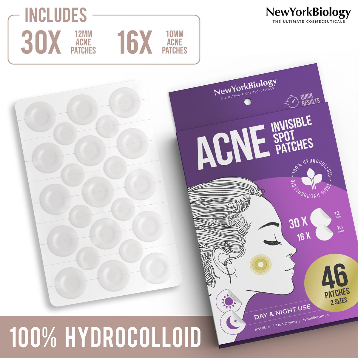 Invisible Pimple Patches to cover Pimples, Zits, Acne and Blemishes on Face and Skin