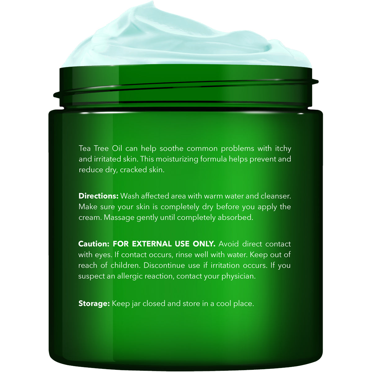 Tea Tree Oil Foot Cream for Dry Cracked Feet - 8 oz