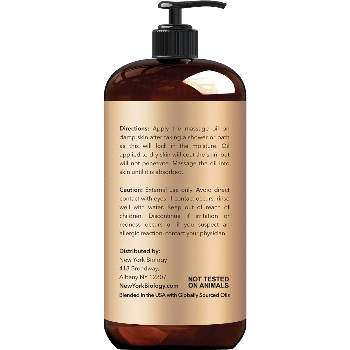 Anti Cellulite Massage Oil 8 Fl. oz – Made with 100% Natural Oils – Body Oil for Massage Therapy, Muscle Relaxation and Deep Tissue