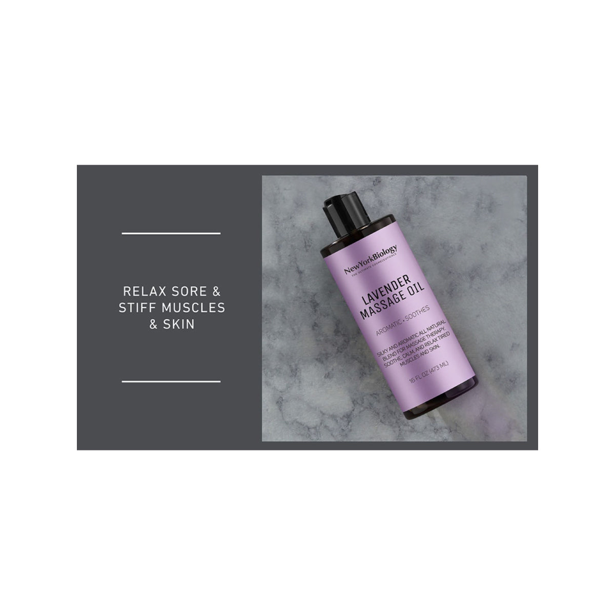 Lavender Massage Oil 16 Fl. Oz - Made with 100% Natural Oils