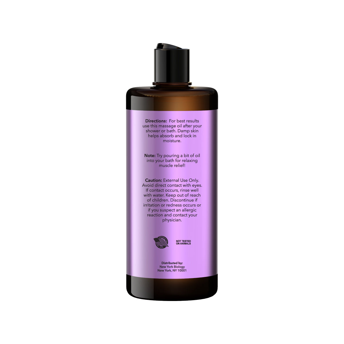 Lavender Massage Oil 16 Fl. Oz - Made with 100% Natural Oils