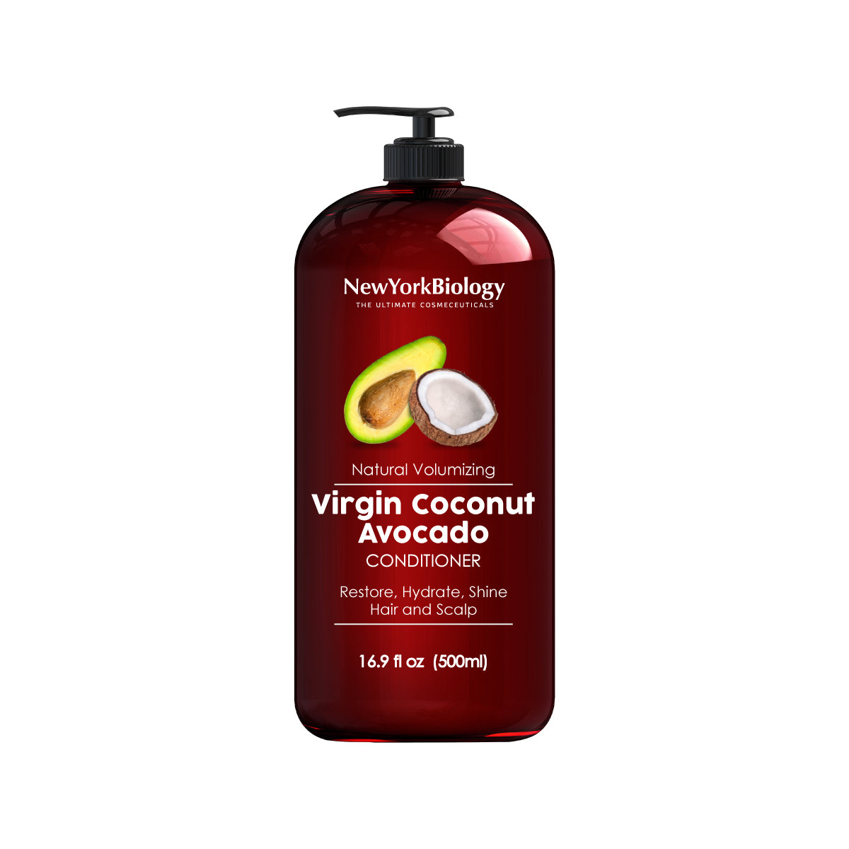 Virgin Coconut and Avocado Oil Conditioner - Helps Restore Shine, Hair Gloss - 16.9 fl Oz