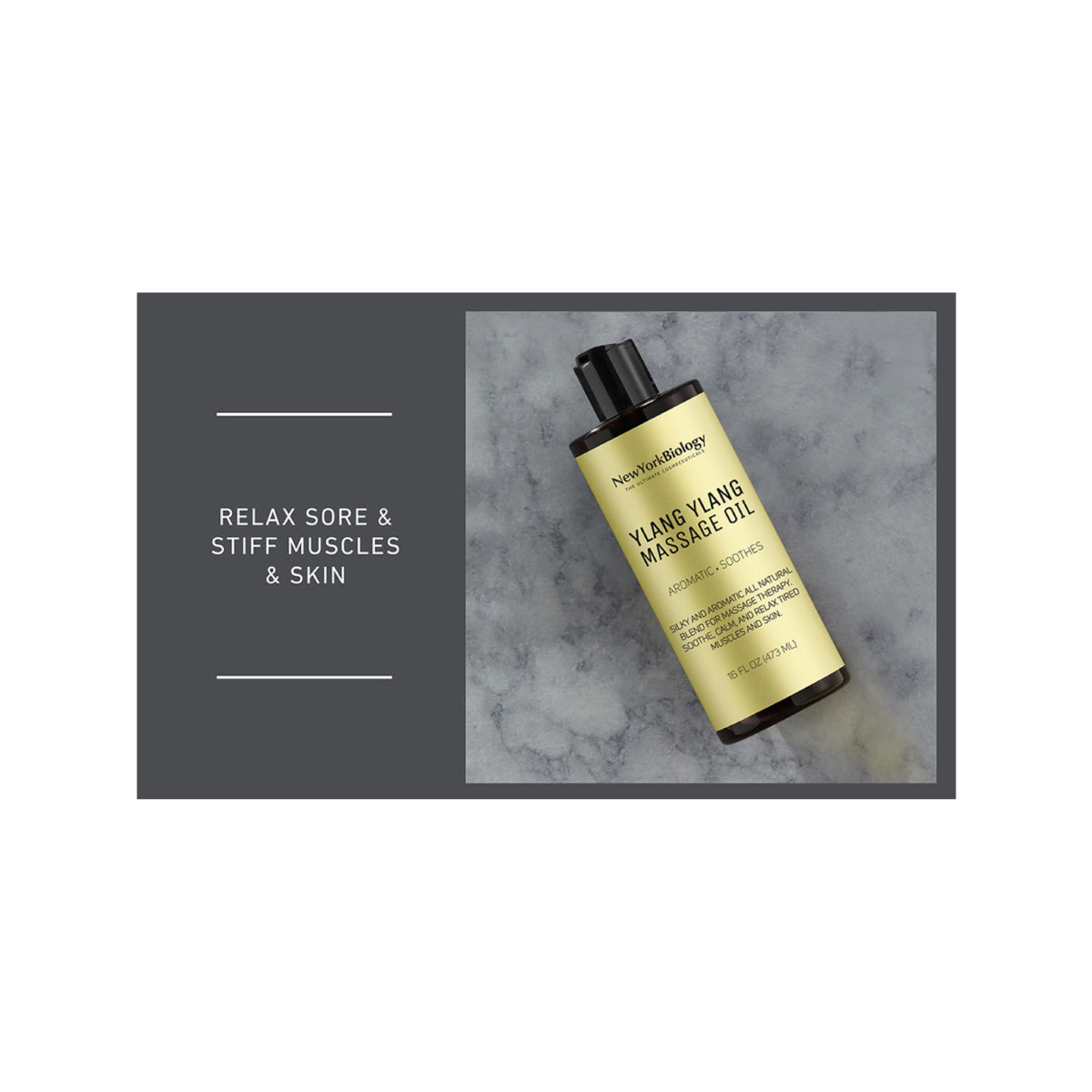 Ylang Ylang Massage Oil 16 Fl. Oz - Made with 100% Natural Oils