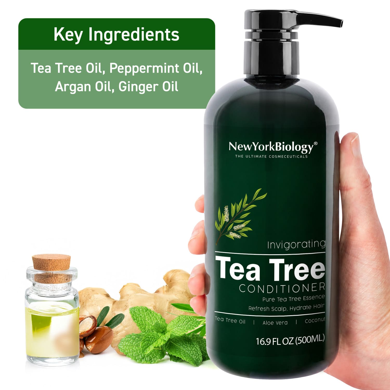 Tea Tree Shampoo and Conditioner Set for Scalp Care | New York Biology