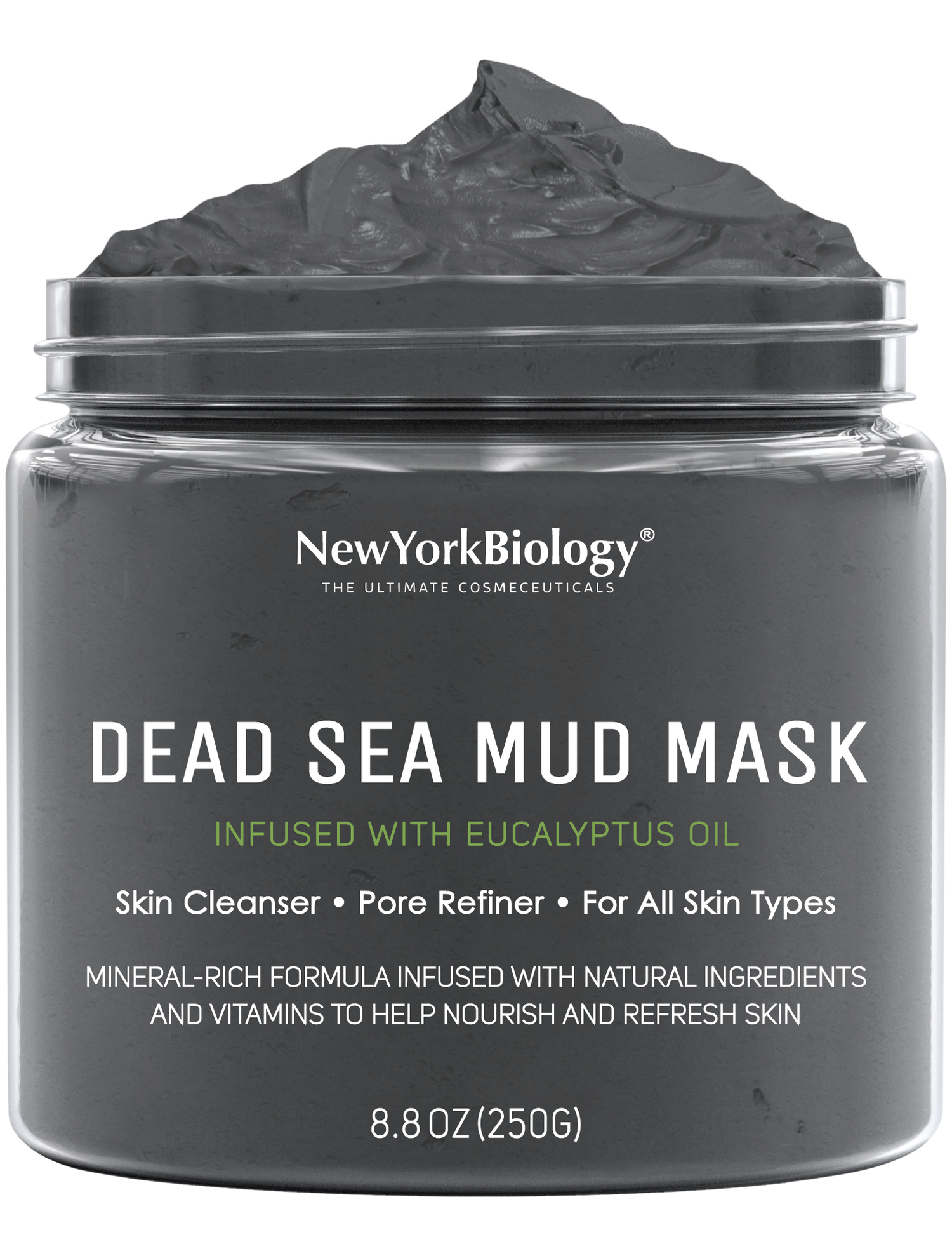 Dead Sea Mud Mask Infused with Eucalyptus - 8.8 oz