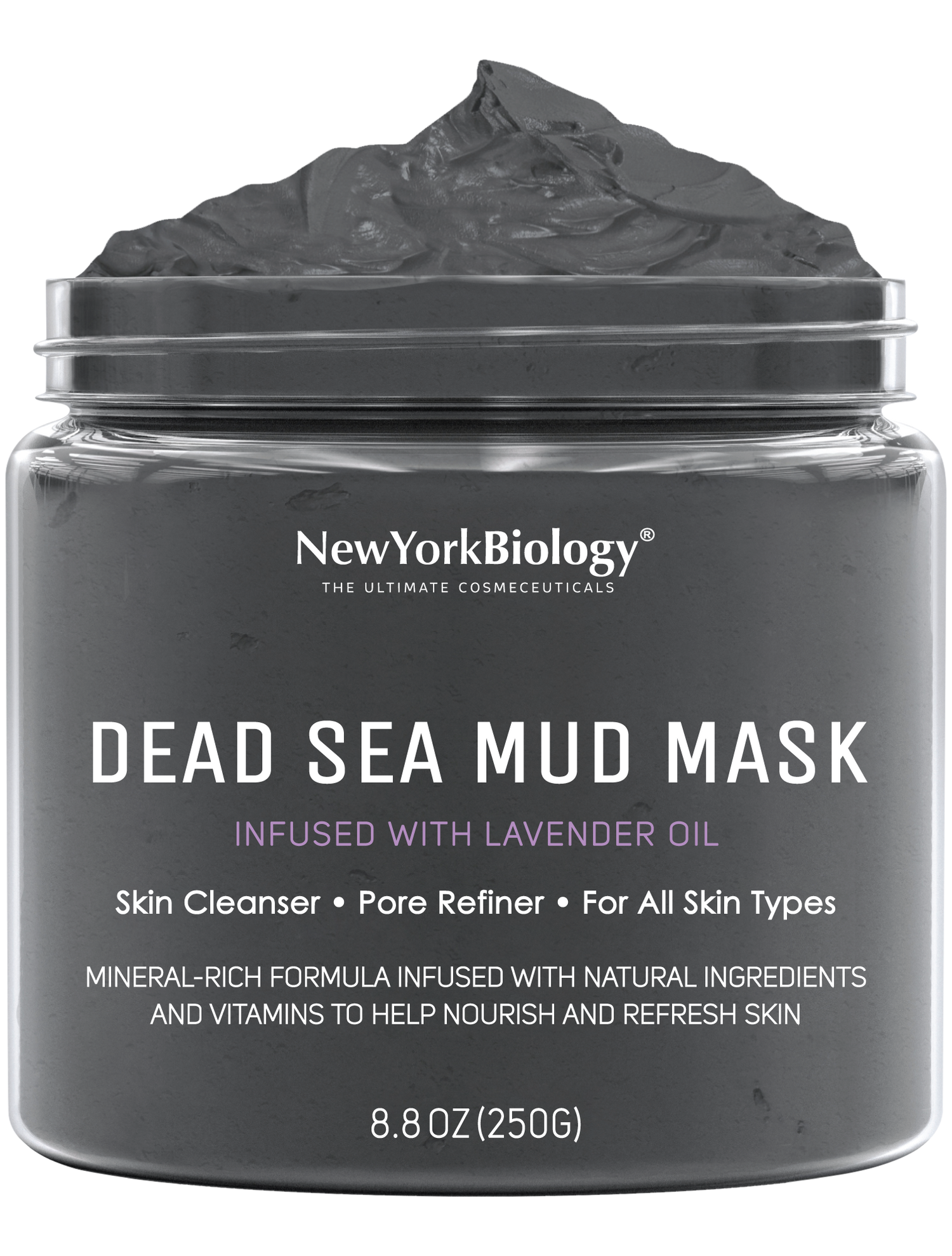 Dead Sea Mud Mask Infused with Lavender - 8.8 oz