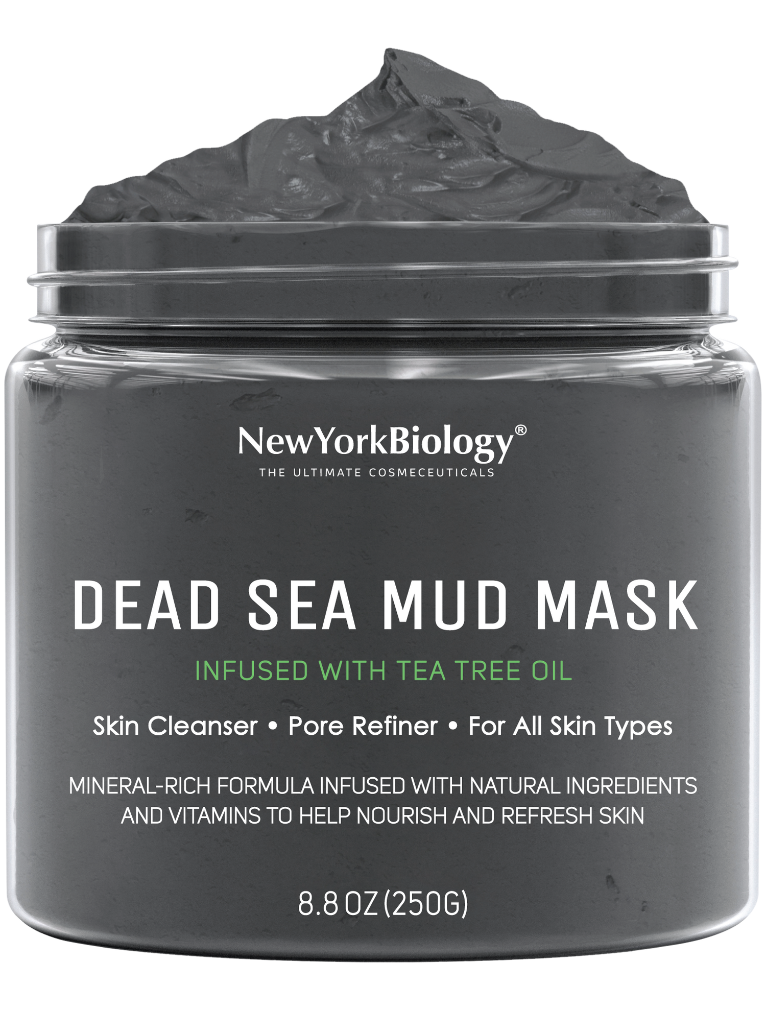 Dead Sea Mud Mask Infused with Tea Tree - 8.8 oz