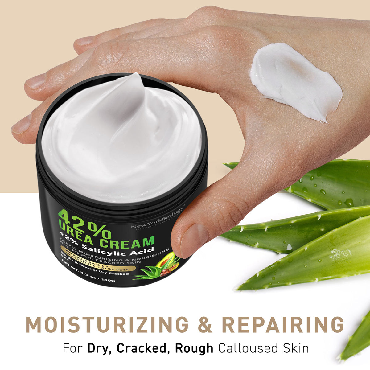 42 Urea Cream 2 Salicylic Acid for Dry Cracked Skin 5.3 oz