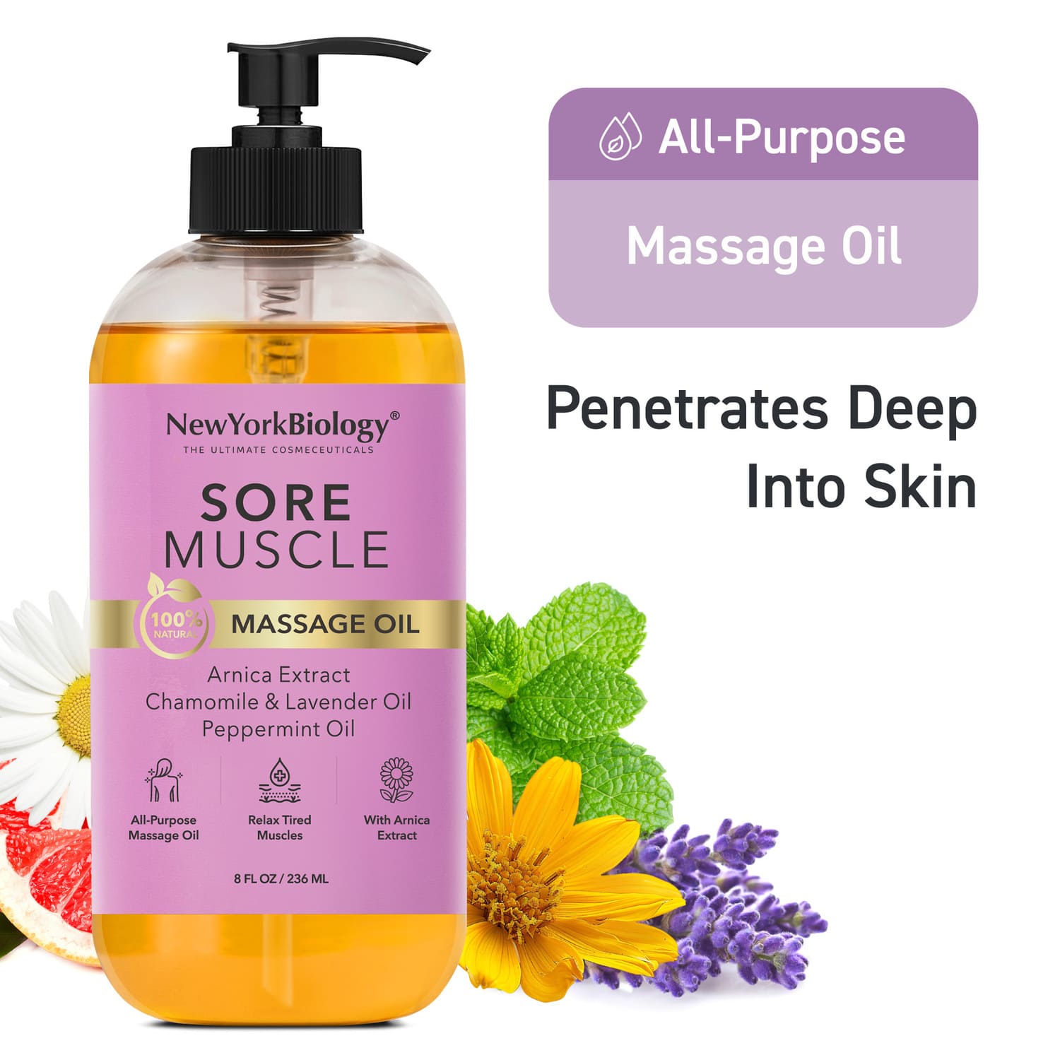 Sore Muscle Massage Oil