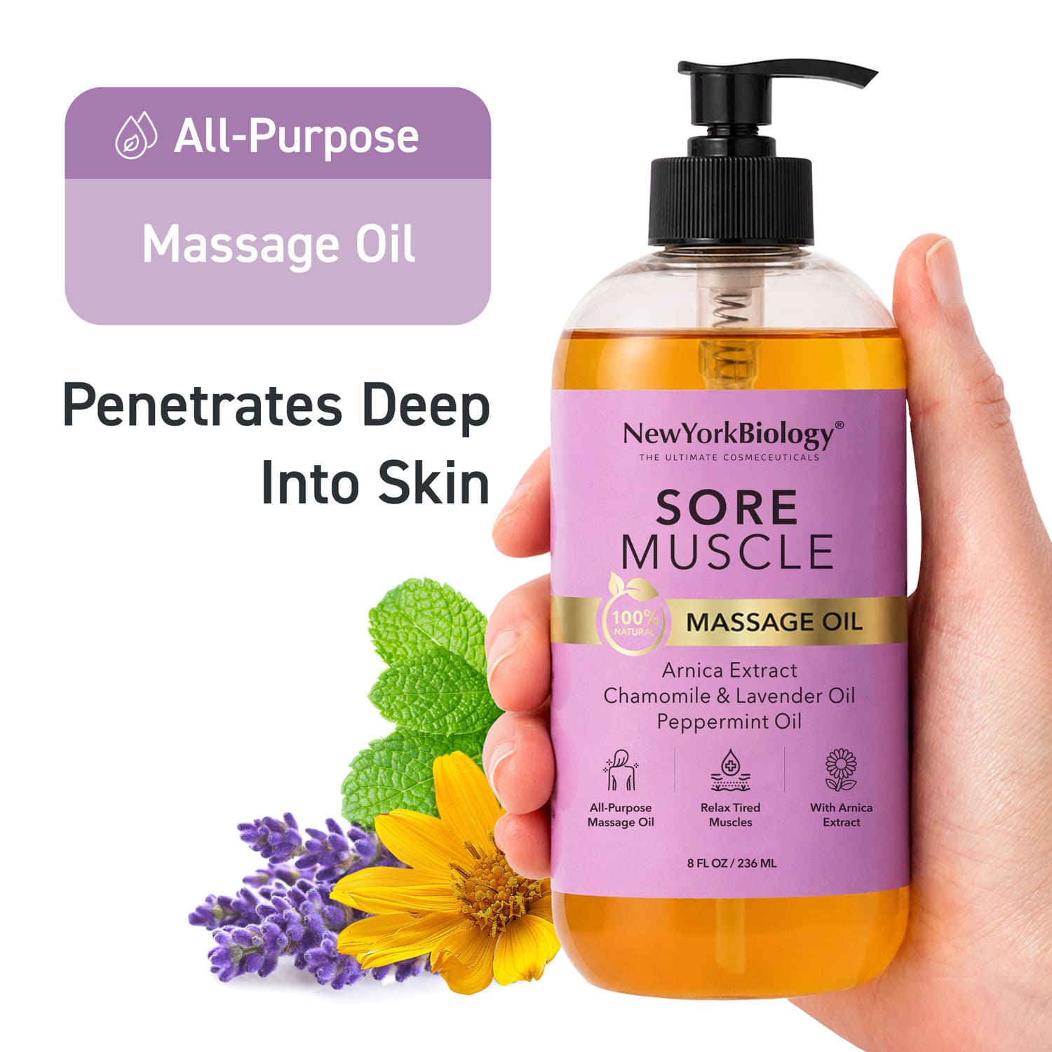 Sore Muscle Massage Oil