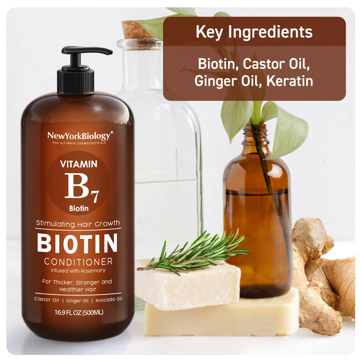 Biotin Conditioner for Hair Growth and Thinning Hair 16 oz