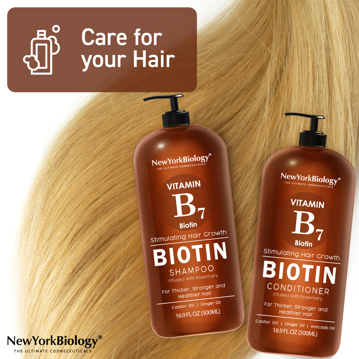 Biotin Shampoo and Conditioner Set 16 oz