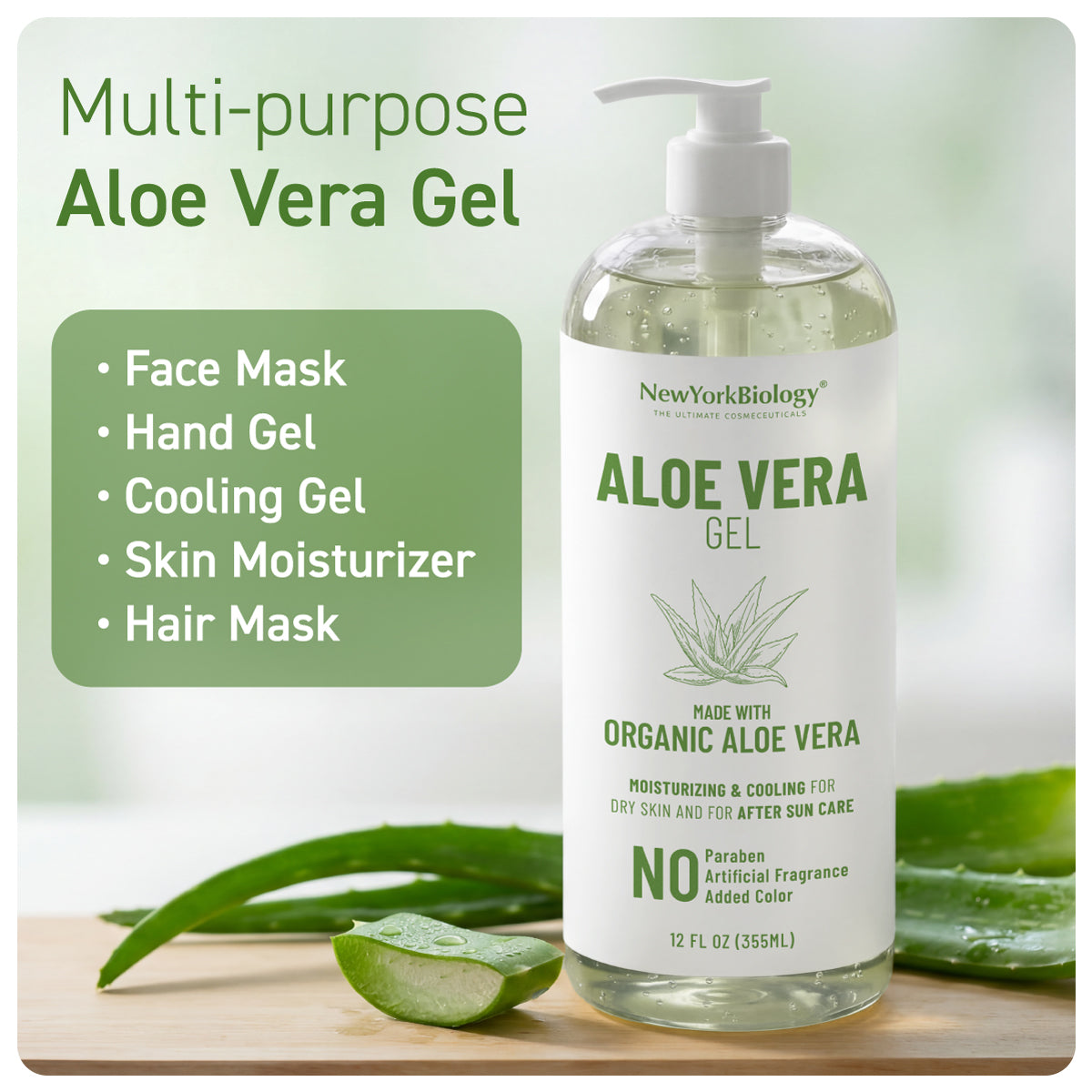 Aloe Vera Gel with Organic Aloe Vera