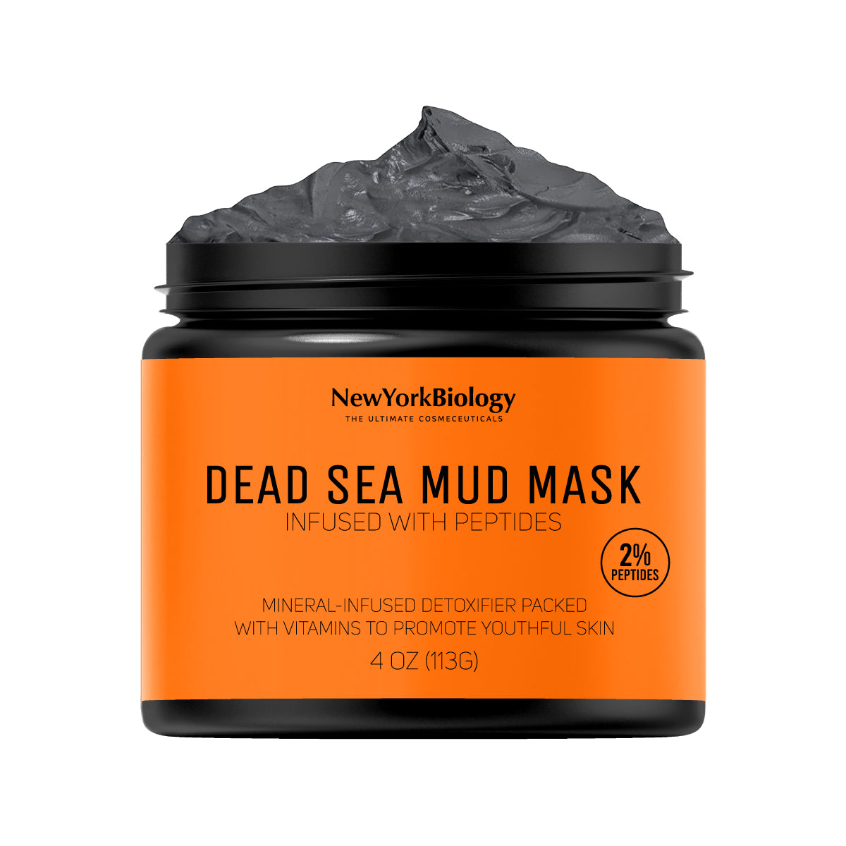 Dead Sea Mud Mask infused with Peptides - 4 oz