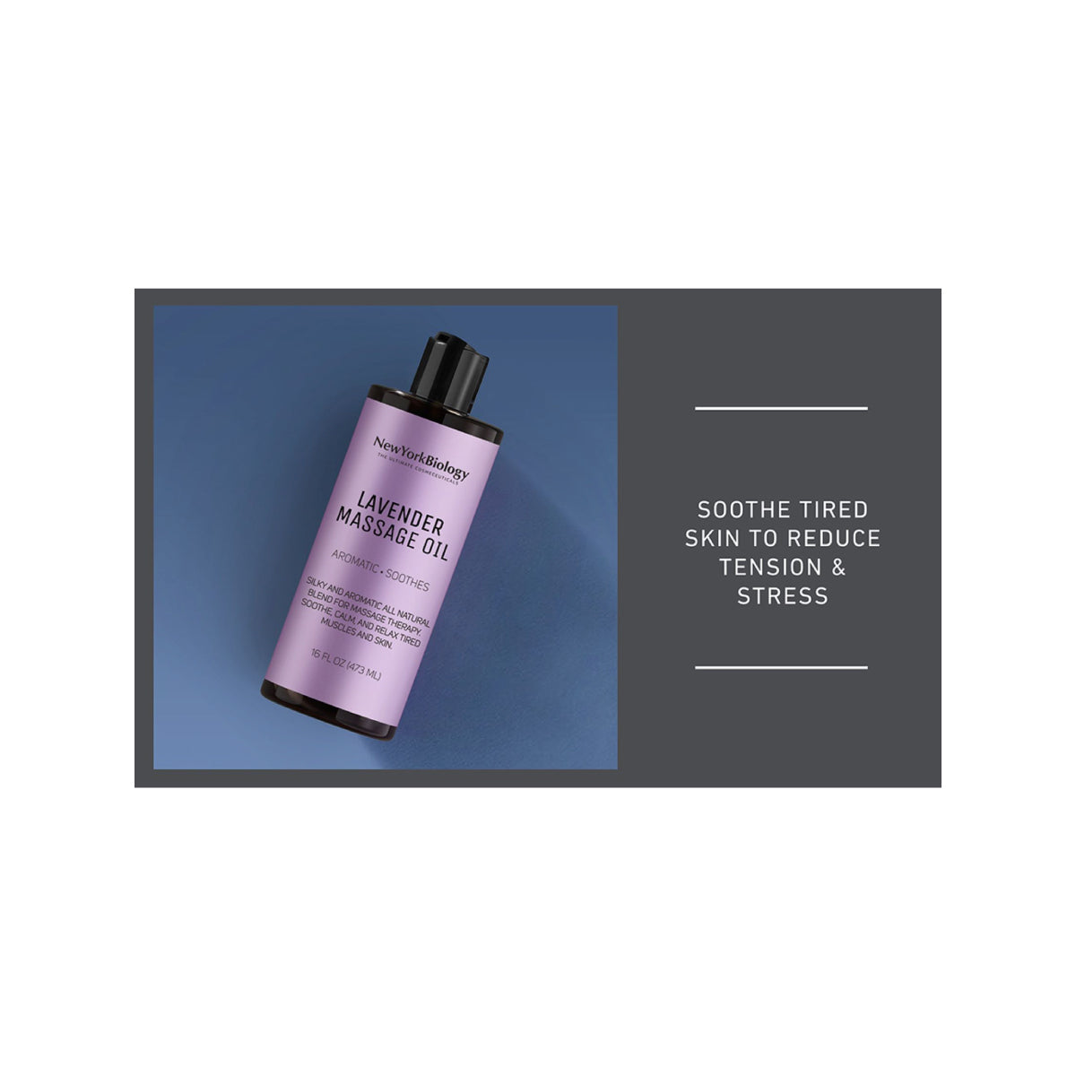 Lavender Massage Oil 16 Fl. Oz - Made with 100% Natural Oils