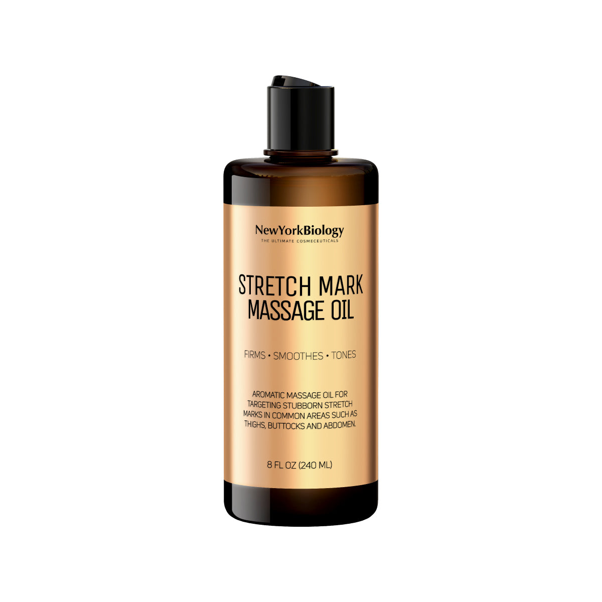 Stretch Mark Massage Oil 8 Fl Oz - Made with 100% Natural Oils