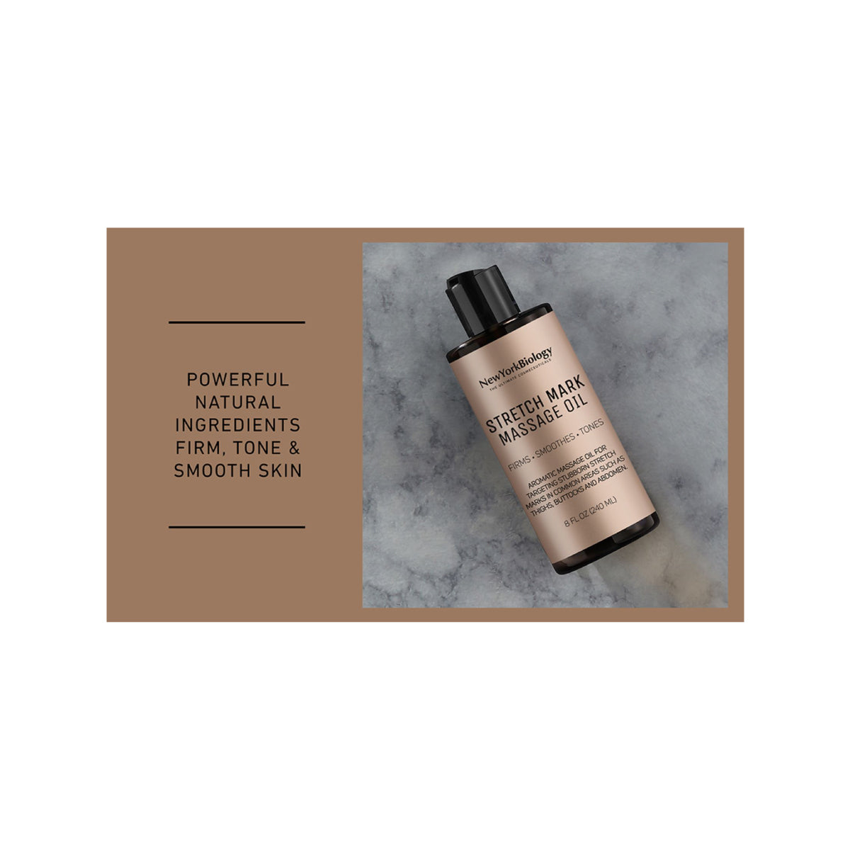 Stretch Mark Massage Oil 8 Fl Oz - Made with 100% Natural Oils