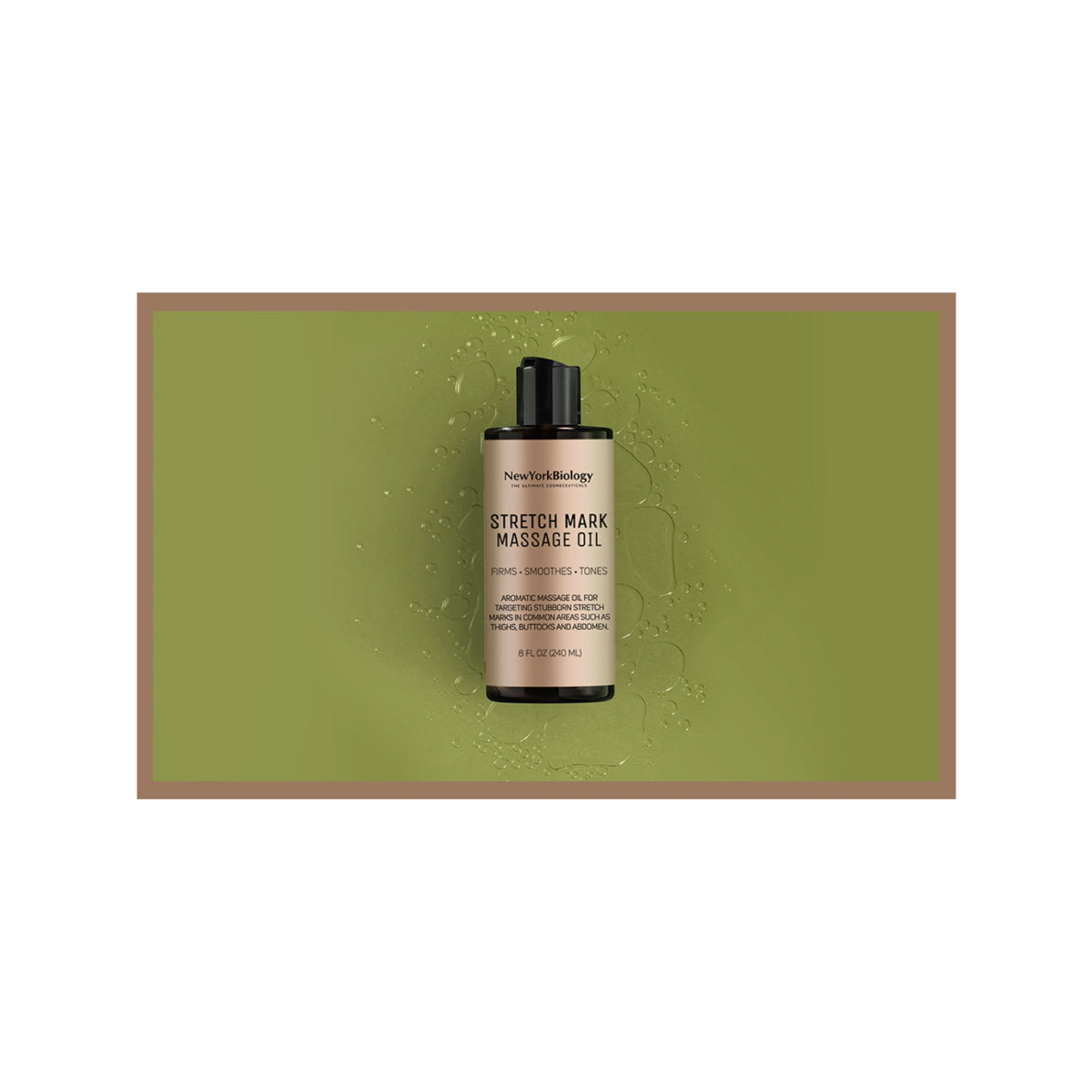 Stretch Mark Massage Oil 8 Fl Oz - Made with 100% Natural Oils