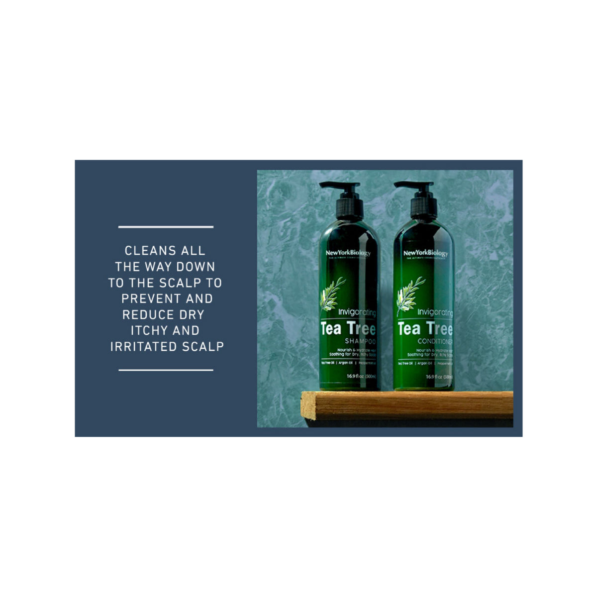 Tea Tree Shampoo and Conditioner Set - Deep Cleanser - 16.9 fl Oz