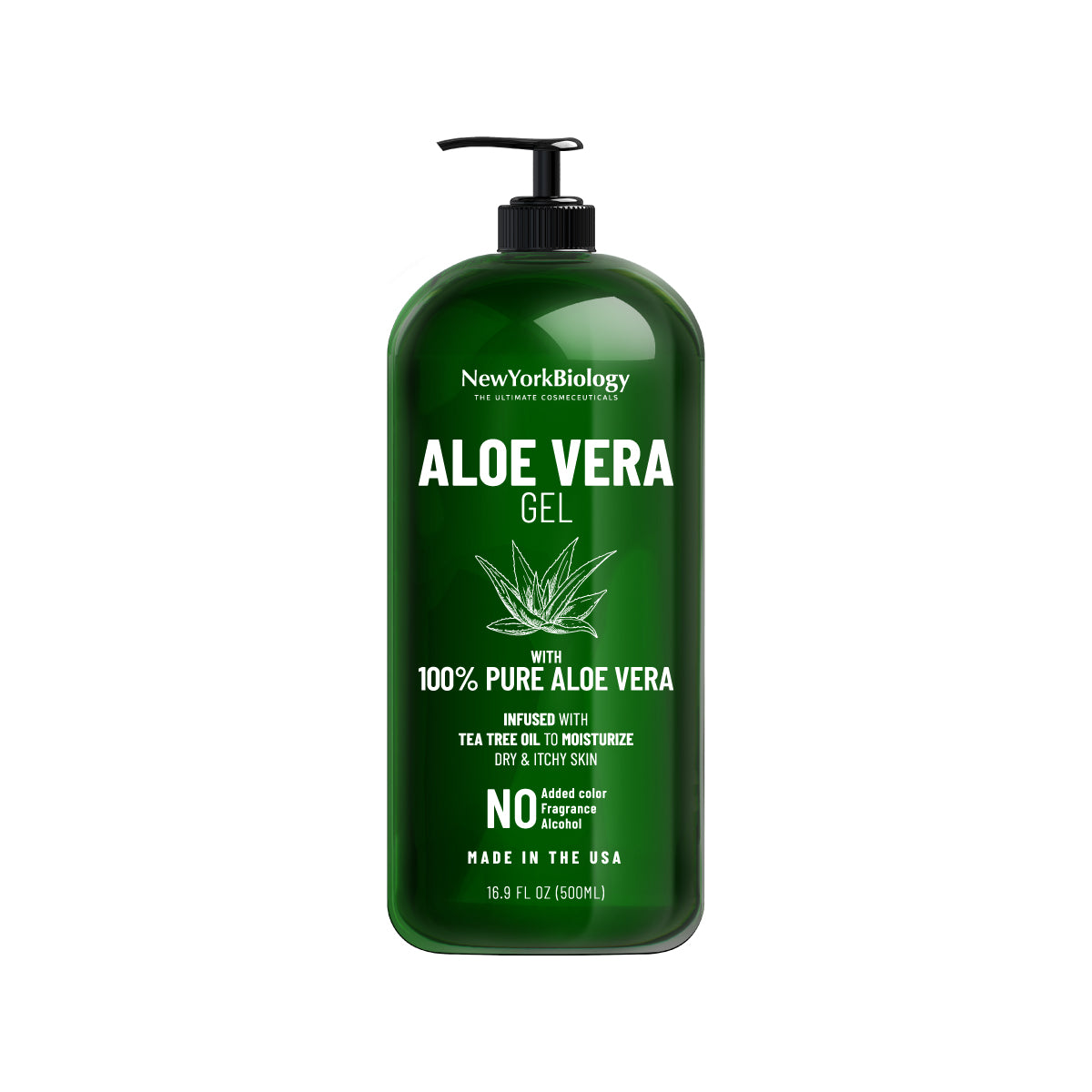 Aloe Vera Gel - Infused with Tea Tree Oil - 16 oz